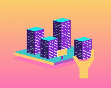 Emlak inşaat vektör yapı