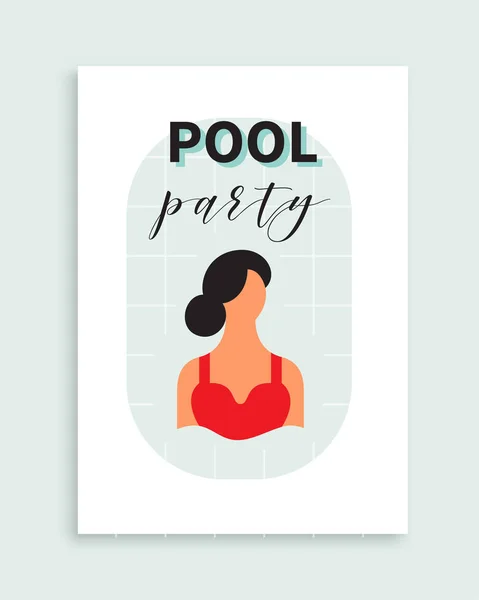 Affiche de fête de piscine. Invitation vectorielle à l'événement de plage . — Image vectorielle