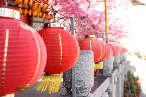 L'atmosphère de préparation pour les célébrations du Nouvel An chinois — Photo