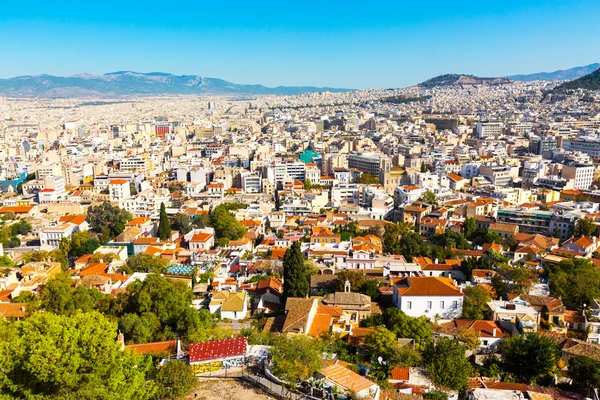 Panorama of Athenes, Greece with houses and hills — ストック写真