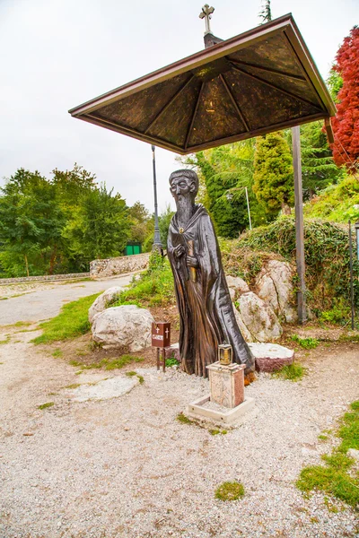 St Naum statue in Monastery near Ohrid in Macedonia — Stock Photo, Image