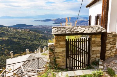 Yunanistan 'ın Pelion Mount kentinden Volos kent manzarası