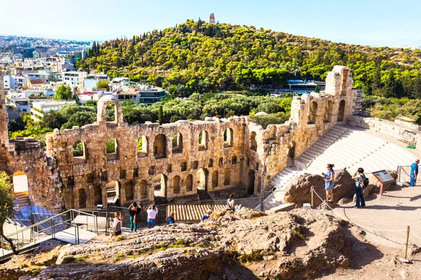 Anfiteatro de la Acrópolis en Atenas, Grecia — Foto de Stock