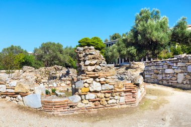 Antik Agora görünümünde, Atina, Yunanistan