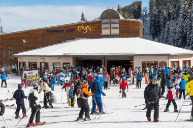 Kayak Merkezi, teleferik asansör istasyonu, Bansko, Bulgaristan