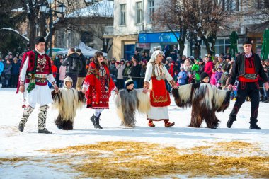 geleneksel Kukeri kostüm festival Bulgaristan