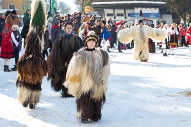 geleneksel Kukeri kostüm festival Bulgaristan
