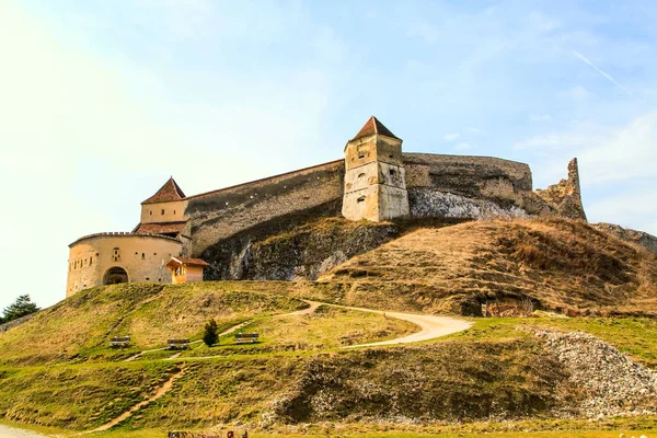 Średniowiecznej fortecy w Rasnov, Rumunia — Zdjęcie stockowe