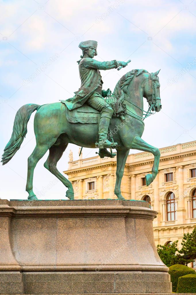 Detail of Maria Theresa monument, Vienna, Austria