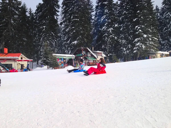 Pistas en estación de esquí alpino Borovets, Bulgaria —  Fotos de Stock