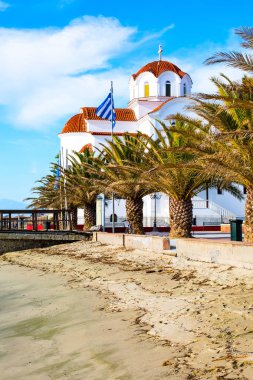Yunan Ortodoks Kilisesi Paralia Katerini Beach, Yunanistan