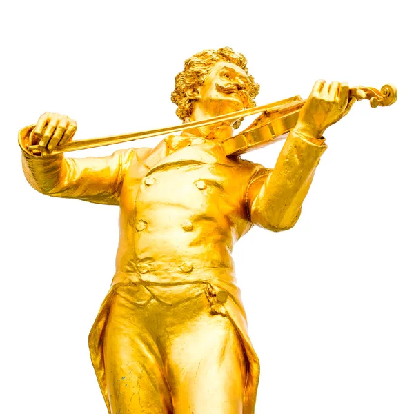 Статуя Йоганна Штрауса, Віденського міського парку у Відні, Австрія — стокове фото