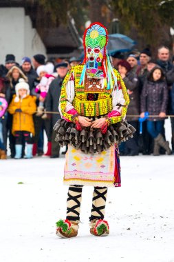 geleneksel Kukeri kostüm festival Bulgaristan