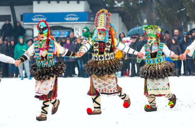 geleneksel Kukeri kostüm festival Bulgaristan