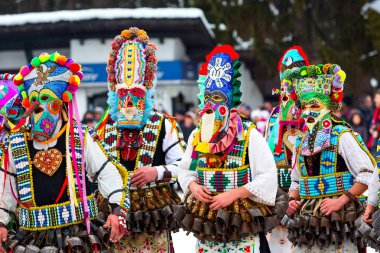 geleneksel Kukeri kostüm festival Bulgaristan