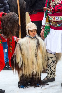 geleneksel Kukeri kostüm festival Bulgaristan