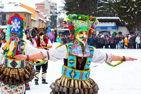 Tradiční festival Kukeri kostým v Bulharsku — Stock fotografie