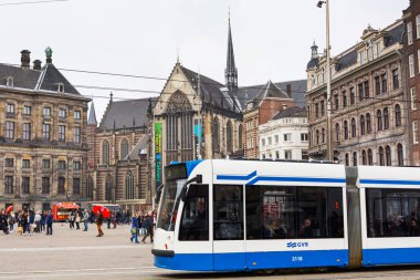 Dam square, Amsterdam, Hollanda şehrin tarihi merkezi