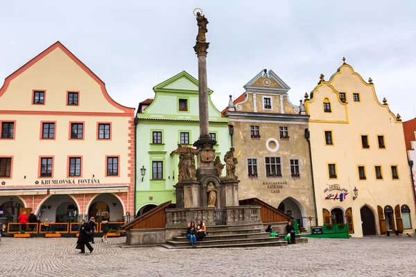 Cesky Krumlov történelmi városközpont utcára néző — Stock Fotó