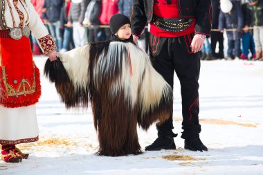 geleneksel Kukeri kostüm festival Bulgaristan
