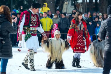 geleneksel Kukeri kostüm festival Bulgaristan