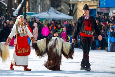 geleneksel Kukeri kostüm festival Bulgaristan