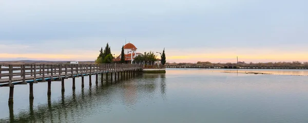 Igreja, Porto Lagos, Lago Vistonida, Prefeitura de Xanthi, Trácia, Grécia — Fotografia de Stock