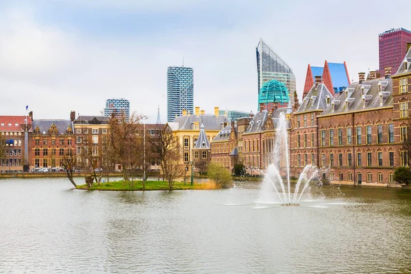 议会和法院大楼复杂宾内的堆夫在海牙，荷兰 — 图库照片