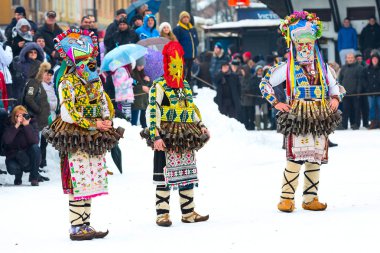 geleneksel Kukeri kostüm festival Bulgaristan