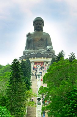 Lantau Island, merdiven heykel için Big Buddha