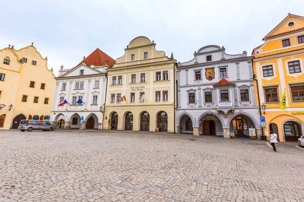 Cesky Krumlov historic center street view — Stock Photo, Image