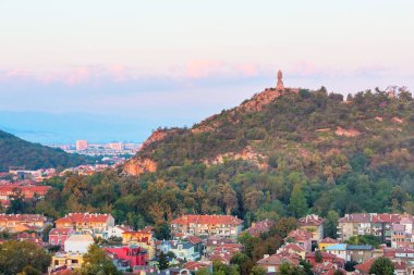 Sovyetler heykeli asker tepede Plovdiv, Bulgaristan