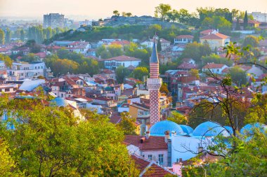 Panorama şehrin Plovdiv, Bulgaristan