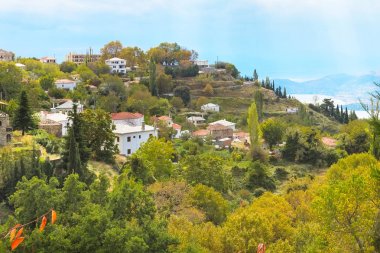 Yunanistan 'ın Pelion Mount kentinden Volos kent manzarası