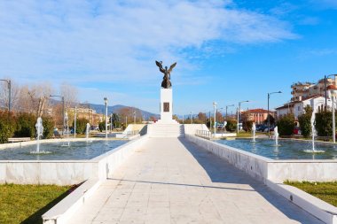 heykel ve çeşmeler Drama Merkezi Town, Yunanistan