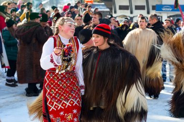 geleneksel Kukeri kostüm festival Bulgaristan