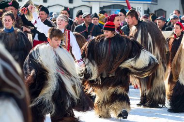 geleneksel Kukeri kostüm festival Bulgaristan