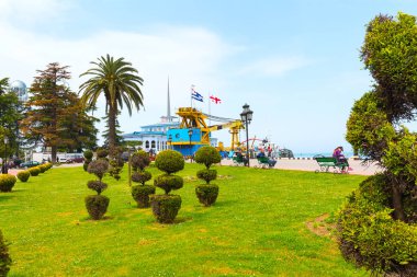 Şehir yaz Karadeniz resort, Batum Sea Port ile panoramik manzara