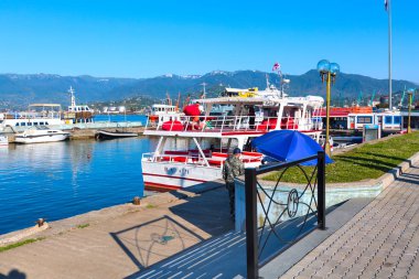 Şehir yaz Karadeniz resort, Batum Sea Port ile panoramik manzara