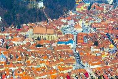 Old Town, Brasov, Romanya Hava görünümünü