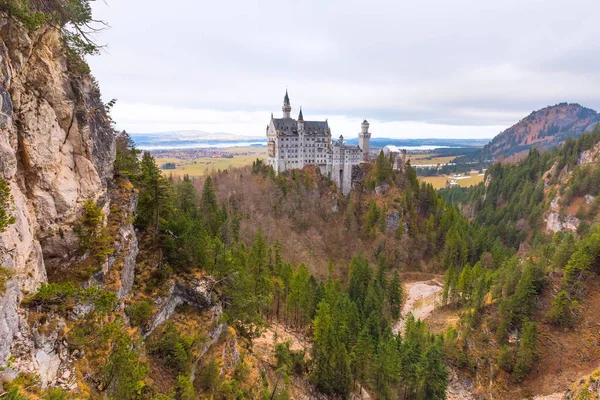 Castelo de Neuschwanstein o famoso castelo na Alemanha — Fotografia de Stock