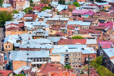 Eski şehir, Tiflis, Gürcistan Cumhuriyeti, Geleneksel Ahşap oyma Balkonlu evler
