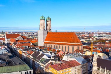 Münih, Almanya Hava görünümü ve şehir manzarası