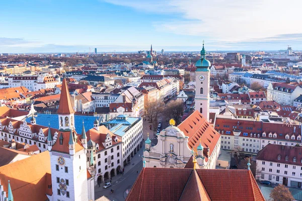 Münih, Almanya Hava görünümü ve şehir manzarası