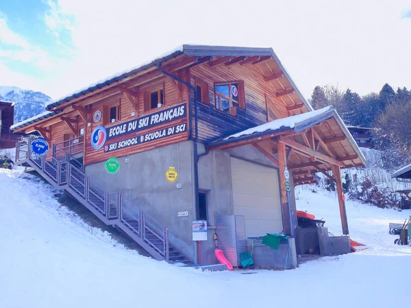 Ski school house in Chamonix, France — Stock Photo, Image