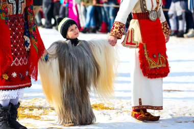 geleneksel Kukeri kostüm festival Bulgaristan