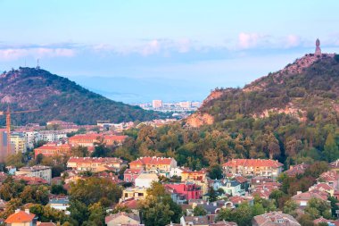 Sovyetler heykeli asker tepede Plovdiv, Bulgaristan