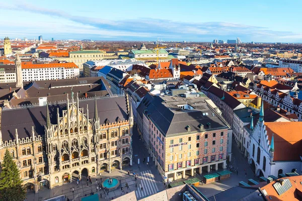 Münih, Almanya Hava görünümü ve şehir manzarası