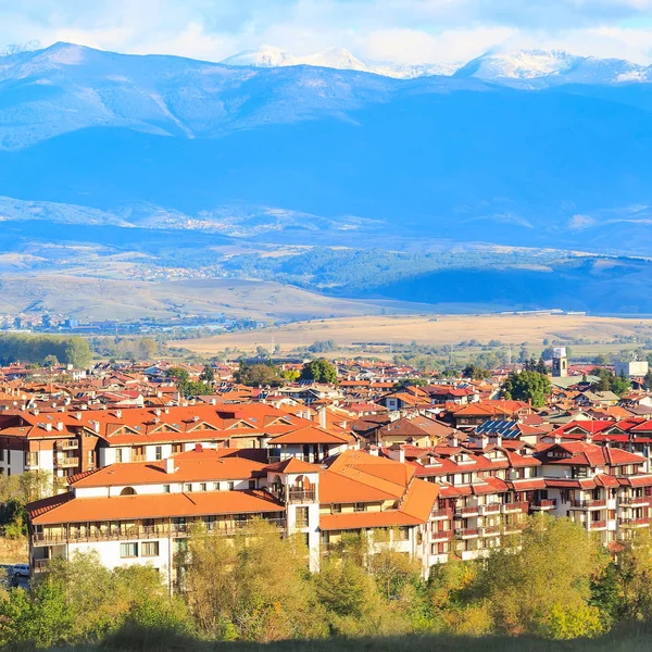 Bansko cidade panorama, Bulgária — Fotografia de Stock