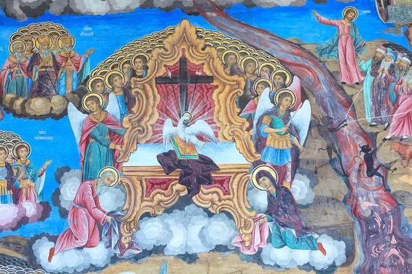 Pittura murale al Monastero di Rila, Bulgaria — Foto Stock